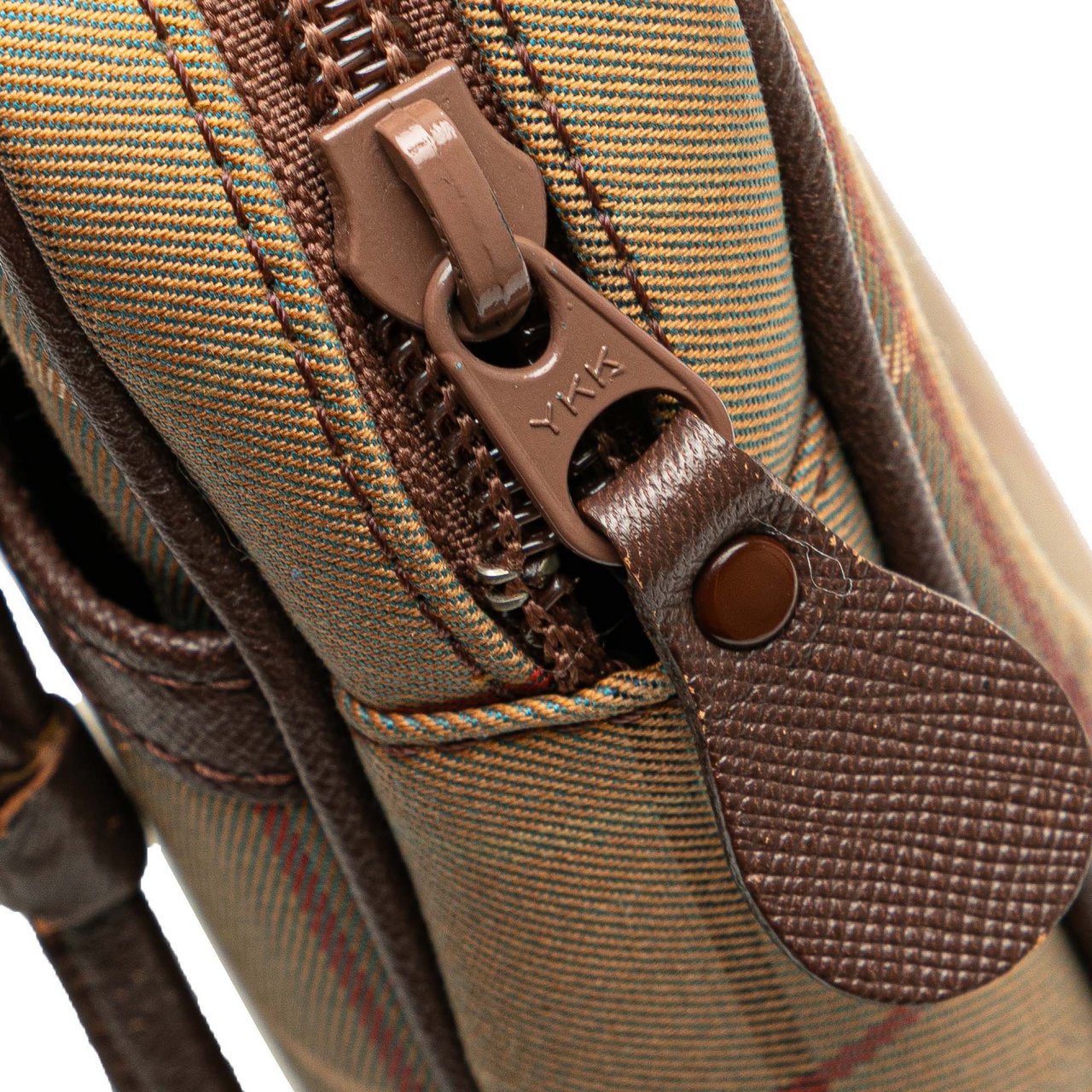 Burberry Vintage Check Canvas Crossbody Bruin