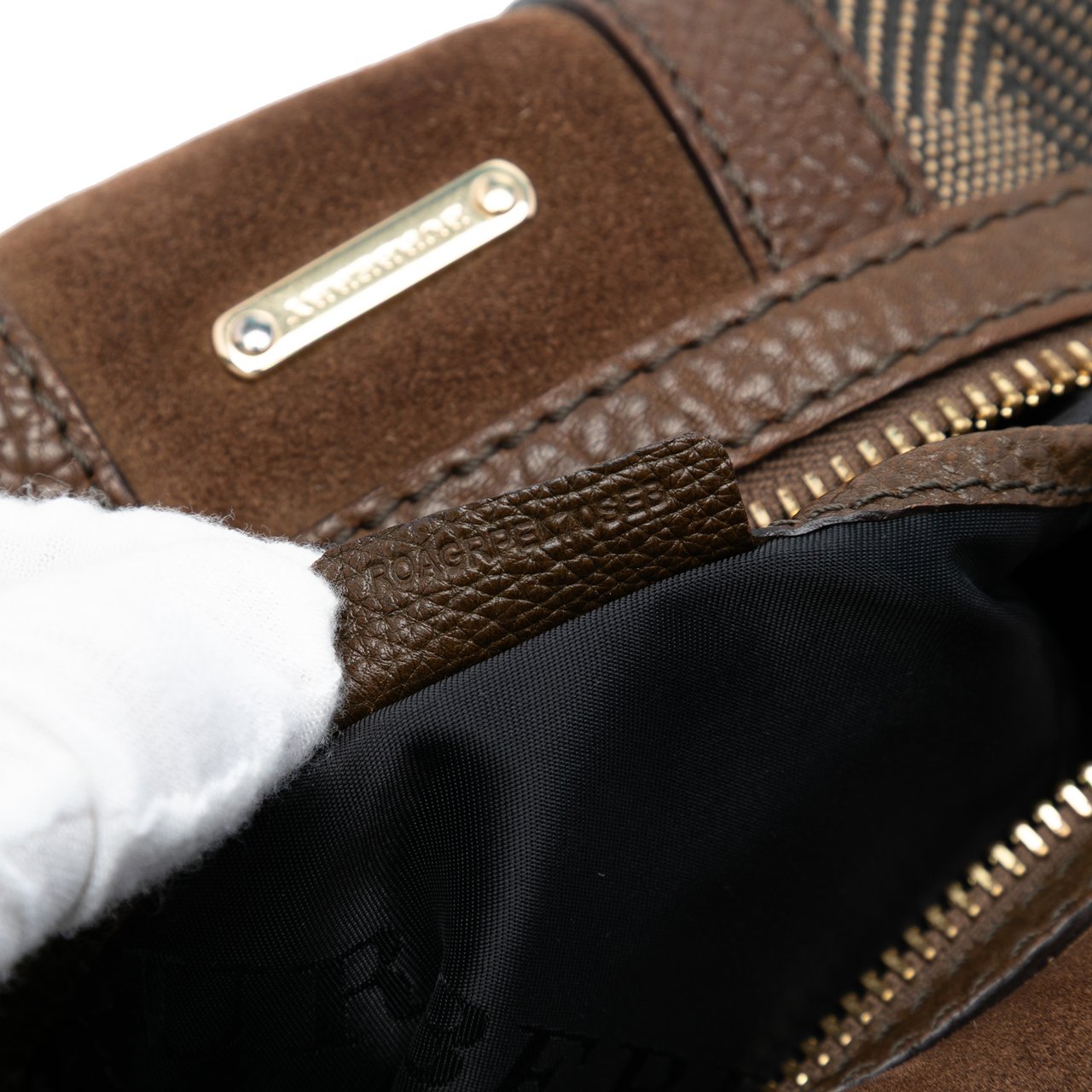 Burberry Canvas Nevinson Bowling Bag Bruin