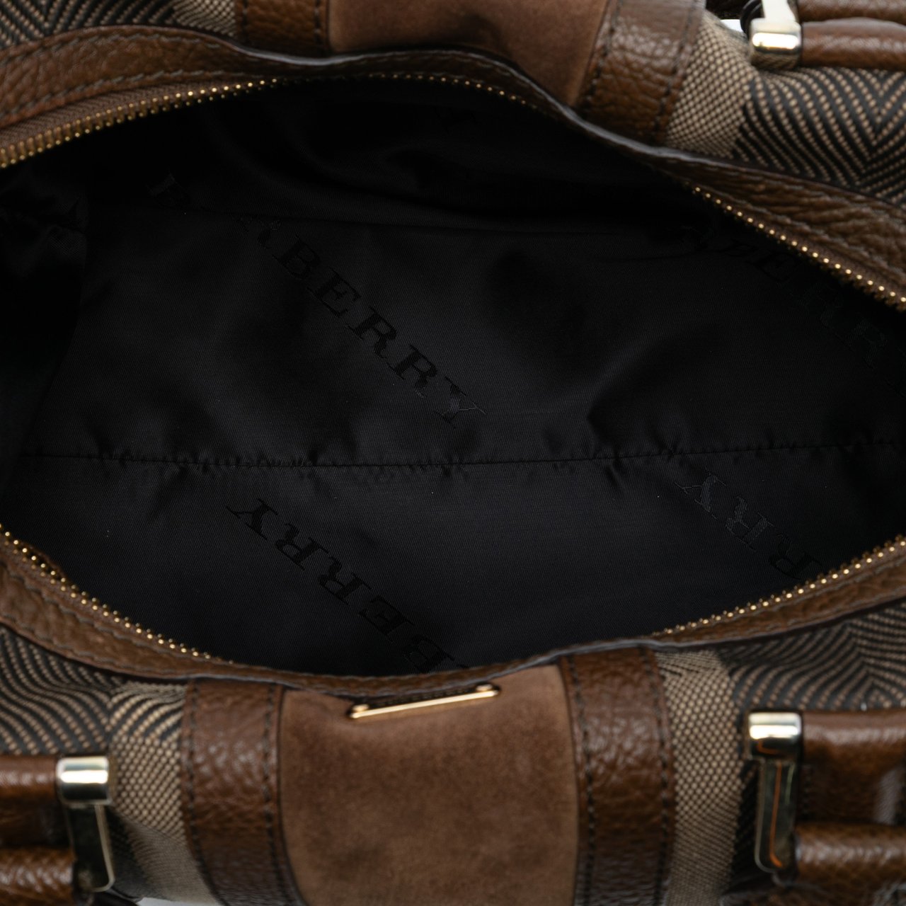 Burberry Canvas Nevinson Bowling Bag Bruin