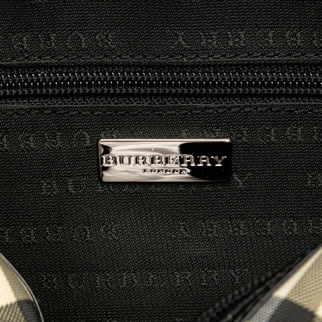 Burberry House Check Canvas Handbag Bruin