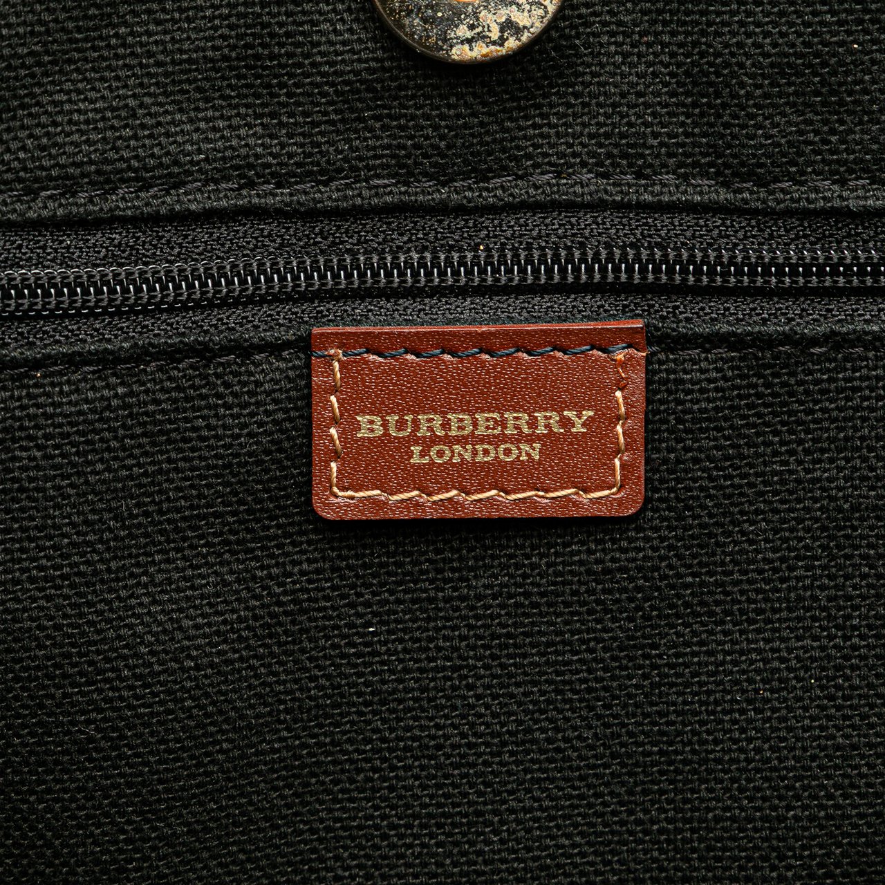 Burberry Haymarket Check Coated Canvas Tote Bruin