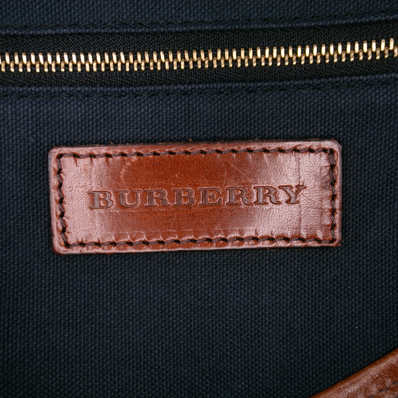 Burberry Small Leather Trimmed House Check Canvas Bridle Orchard Satchel Bruin