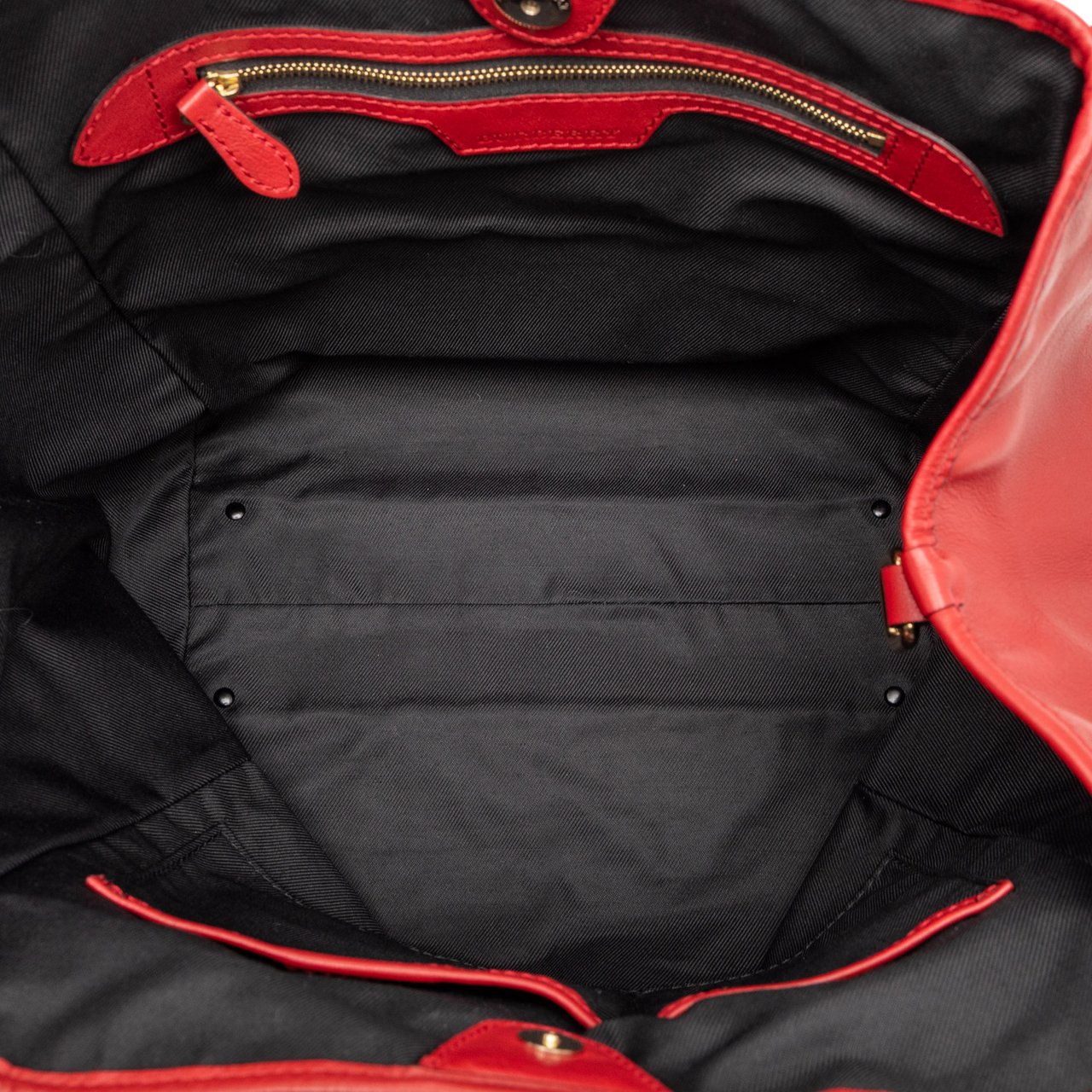 Burberry Small Haymarket Check Canvas and Leather Canterbury Tote Bruin