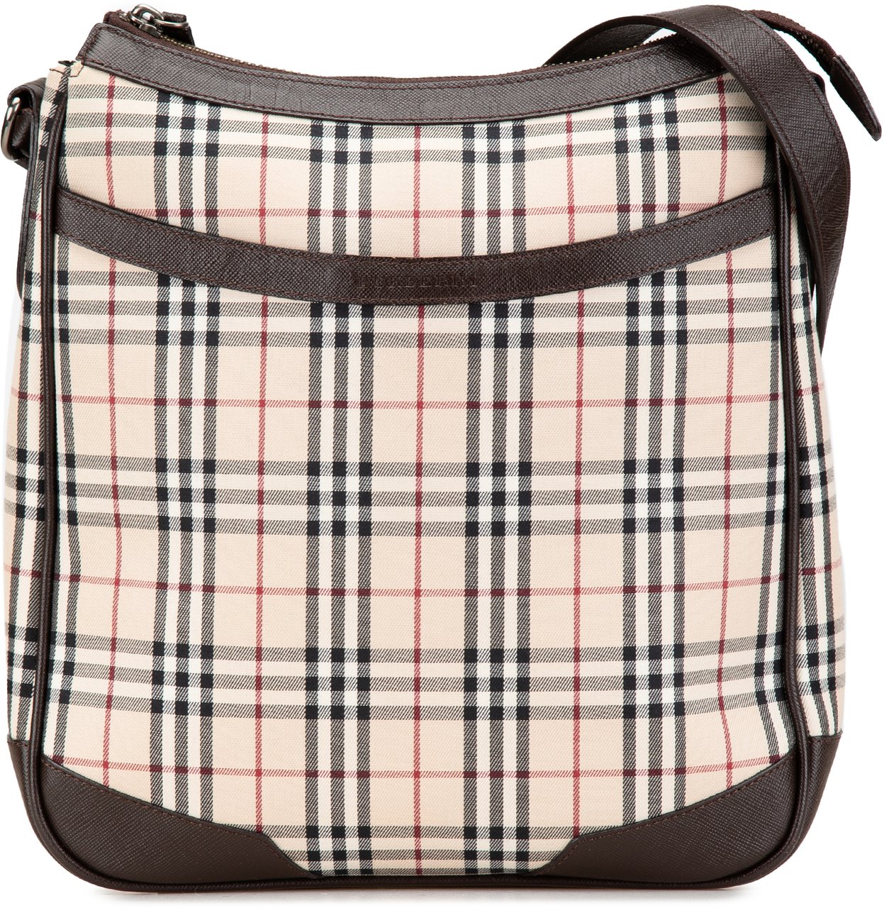 Burberry House Check Canvas Crossbody Bruin