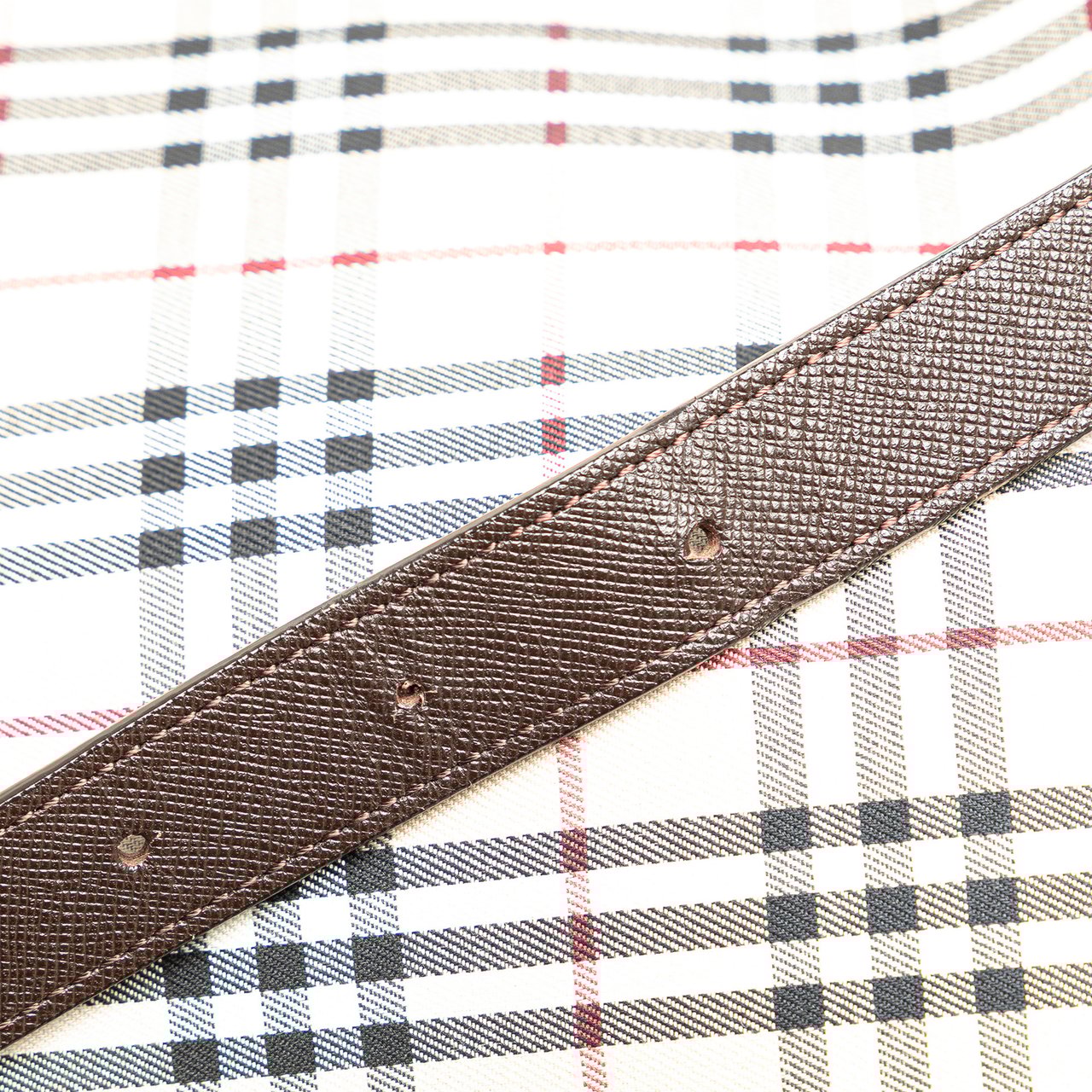 Burberry House Check Canvas Crossbody Bruin