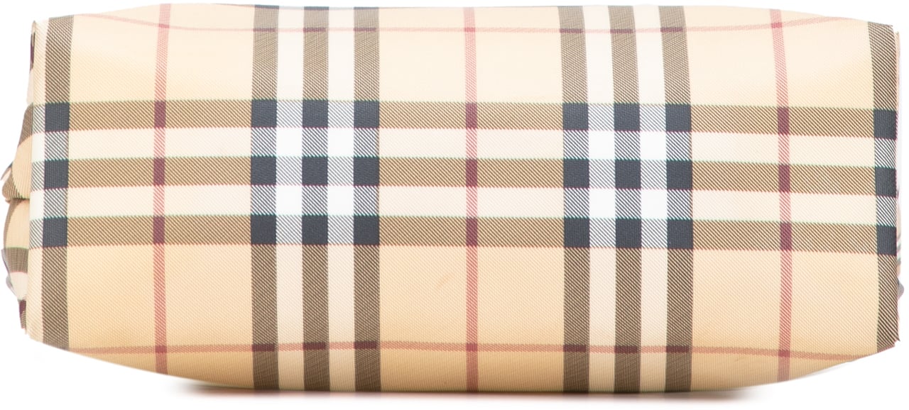 Burberry House Check Coated Canvas Tote Bruin
