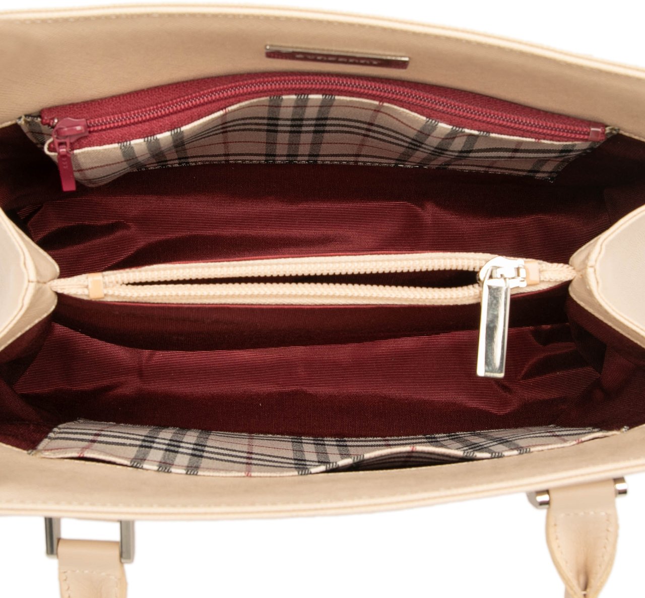 Burberry Leather Handbag Bruin