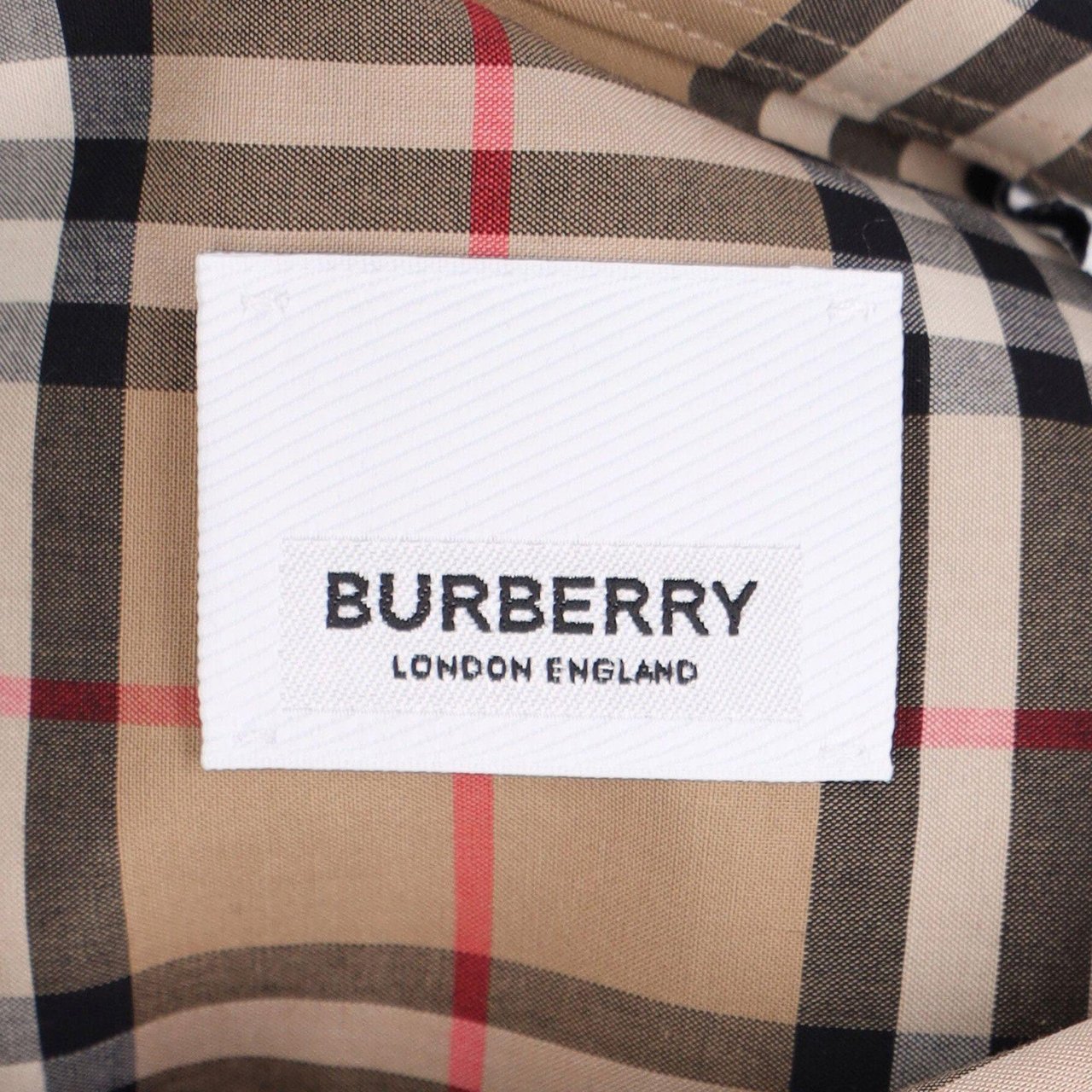 Burberry Short-Sleeved Checked Shirt With Classic Collar And Curved Hem Neutraal