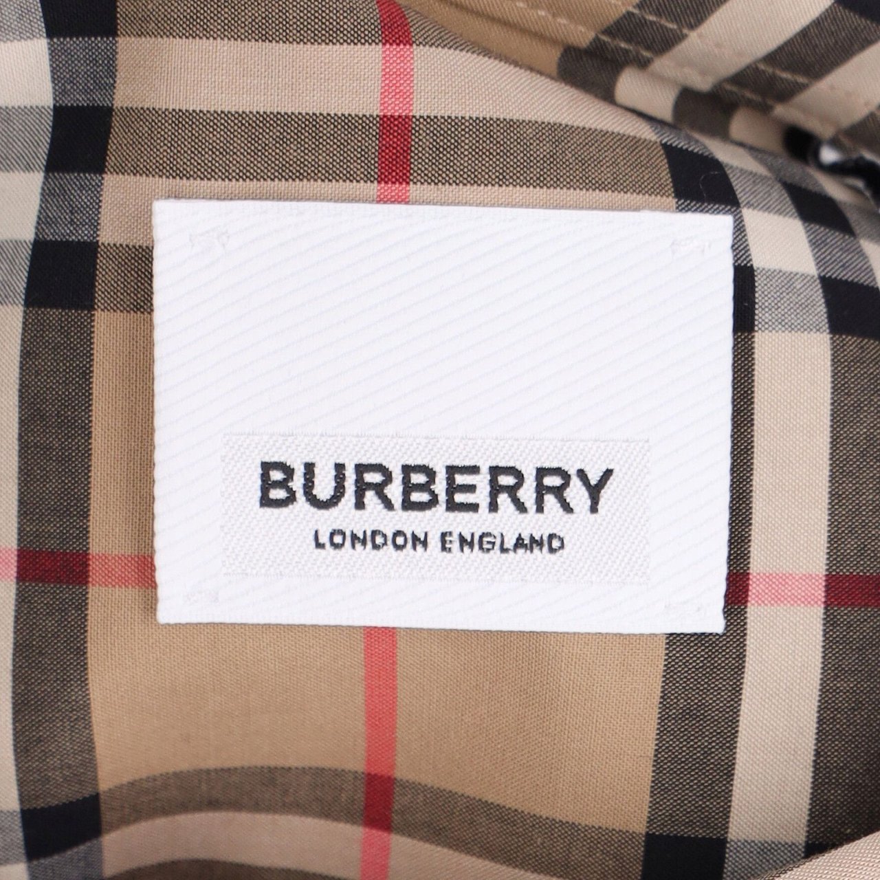 Burberry Long-Sleeved Checked Shirt With Classic Collar And Curved Hem Bruin