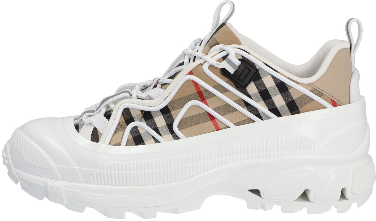 Burberry Arthur Sneakers In Check White Wit