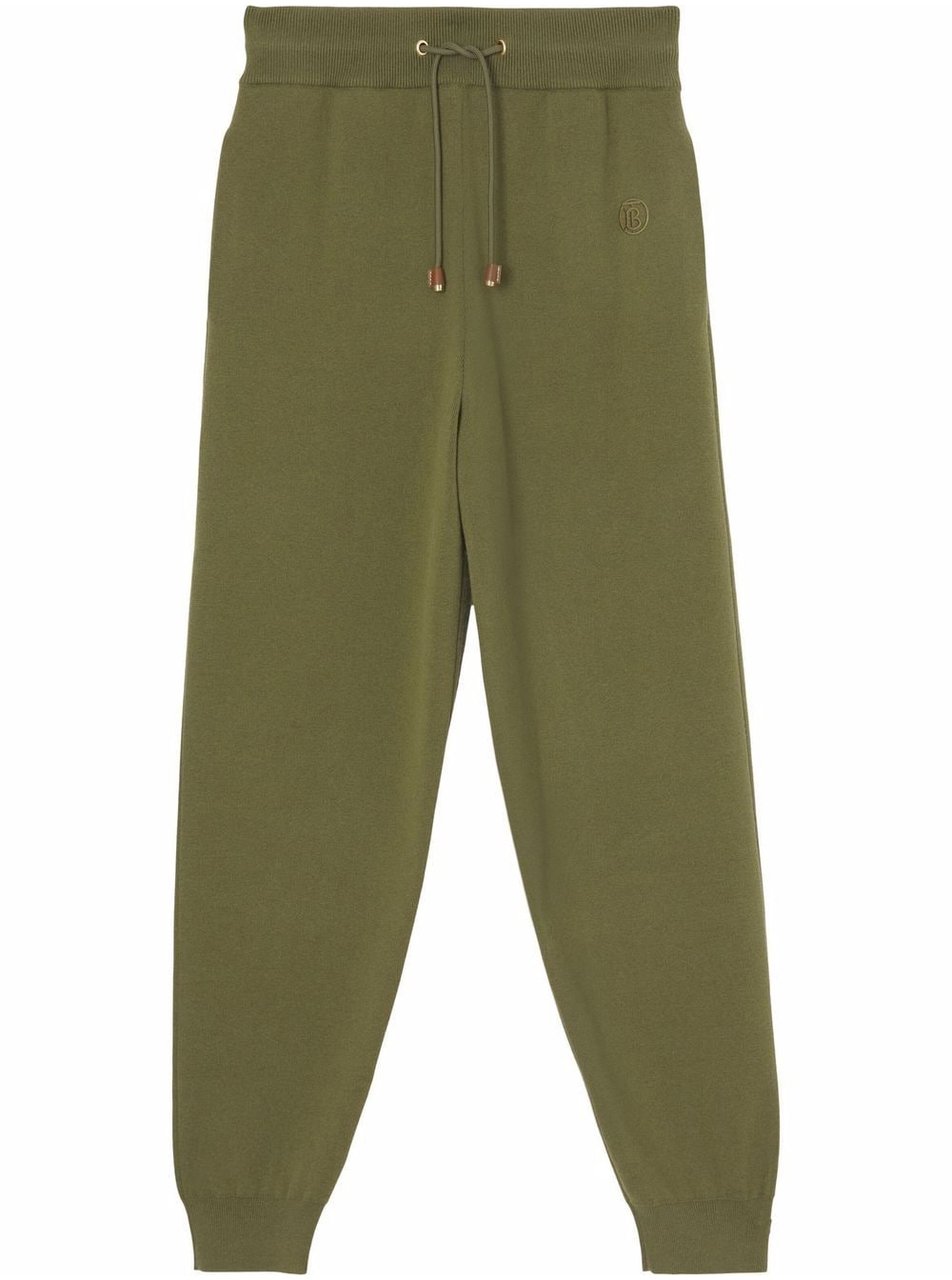 Burberry Josee Cashmere Blend Joggers Sweatpants Groen
