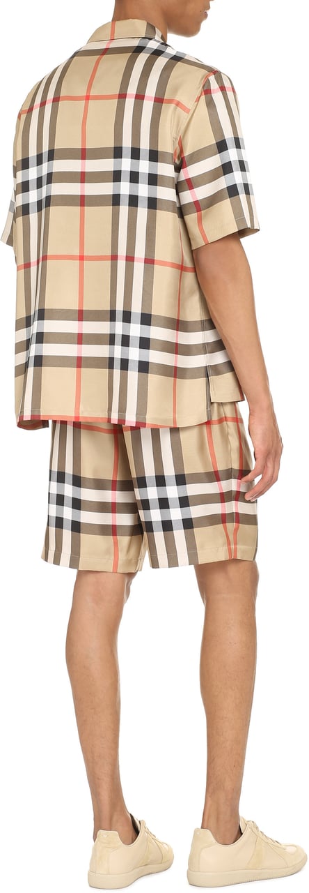 Burberry Short sleeve silk shirt Beige