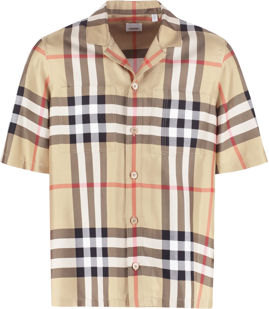 Burberry Short sleeve silk shirt Beige