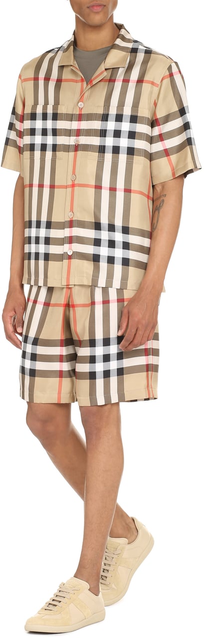 Burberry Short sleeve silk shirt Beige