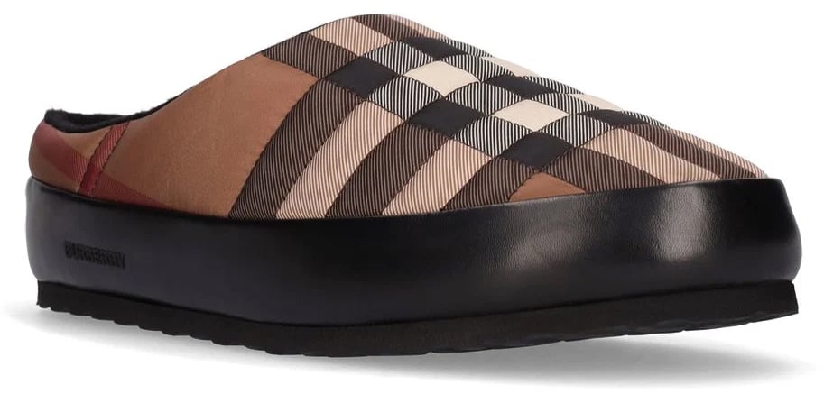 Burberry Northaven Check Logo Slip-on Loafers Bruin