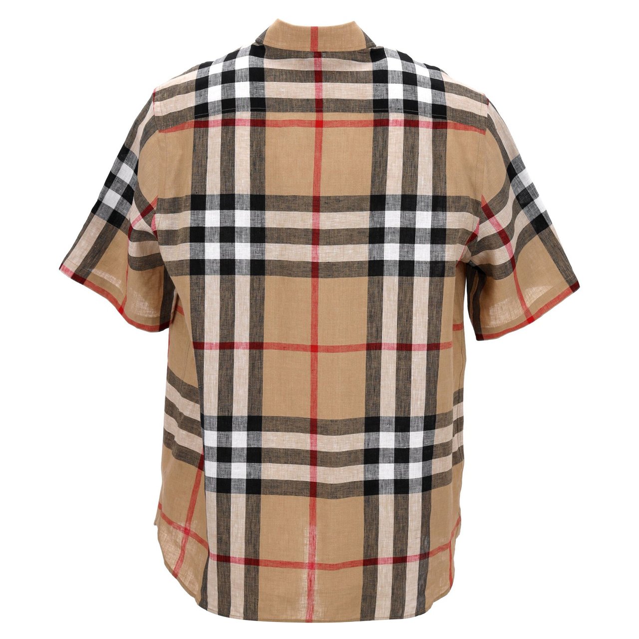Burberry Short-Sleeved Checked Shirt With Chest Pockets Roze