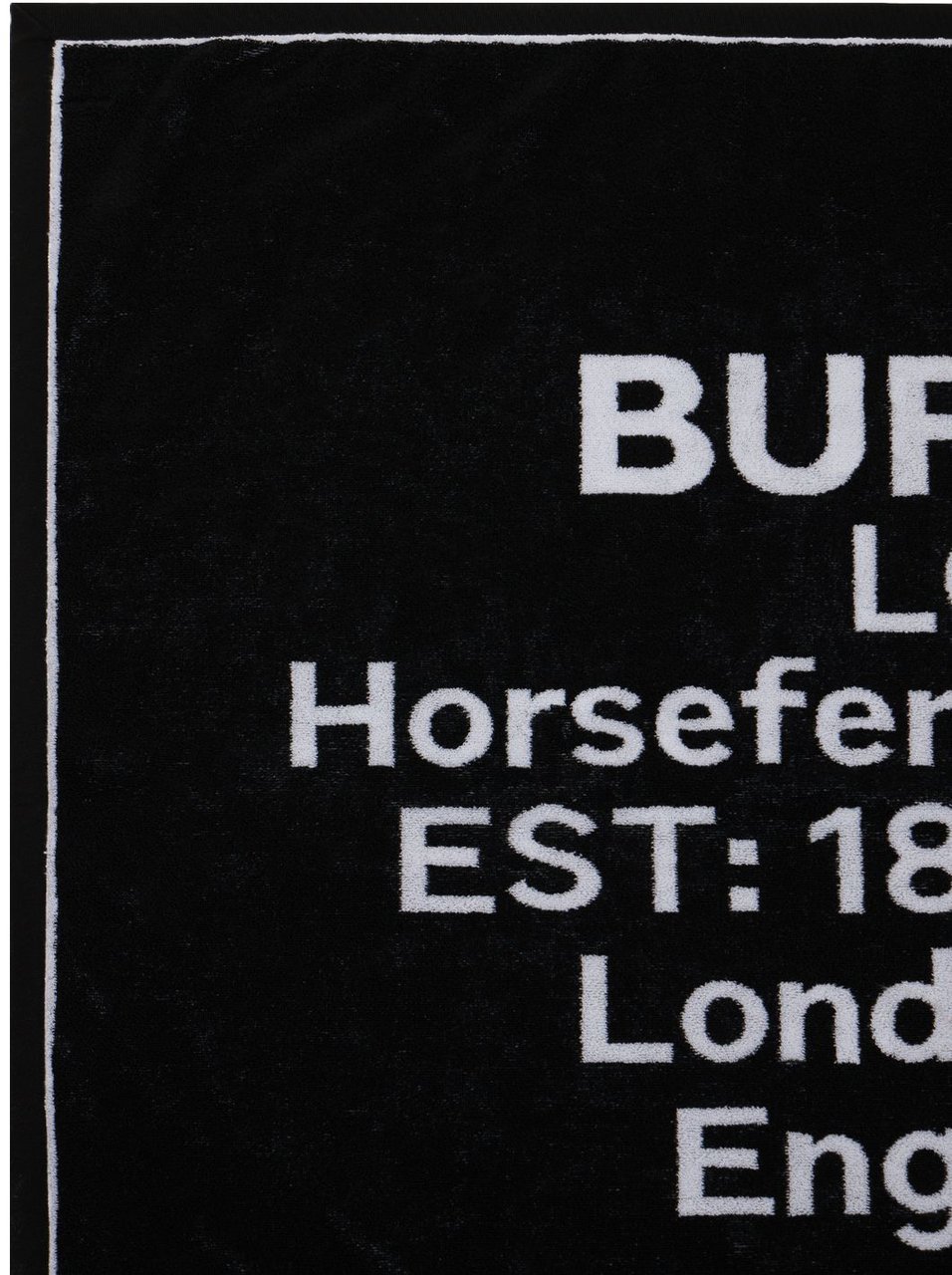 Burberry Modern beach towel white and black elegant Zwart