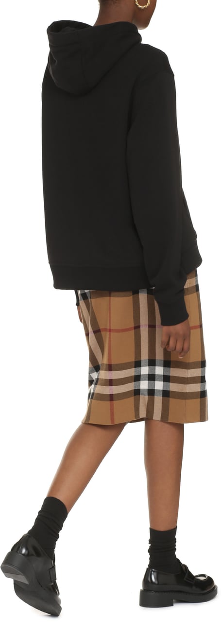 Burberry Printed hoodie Zwart
