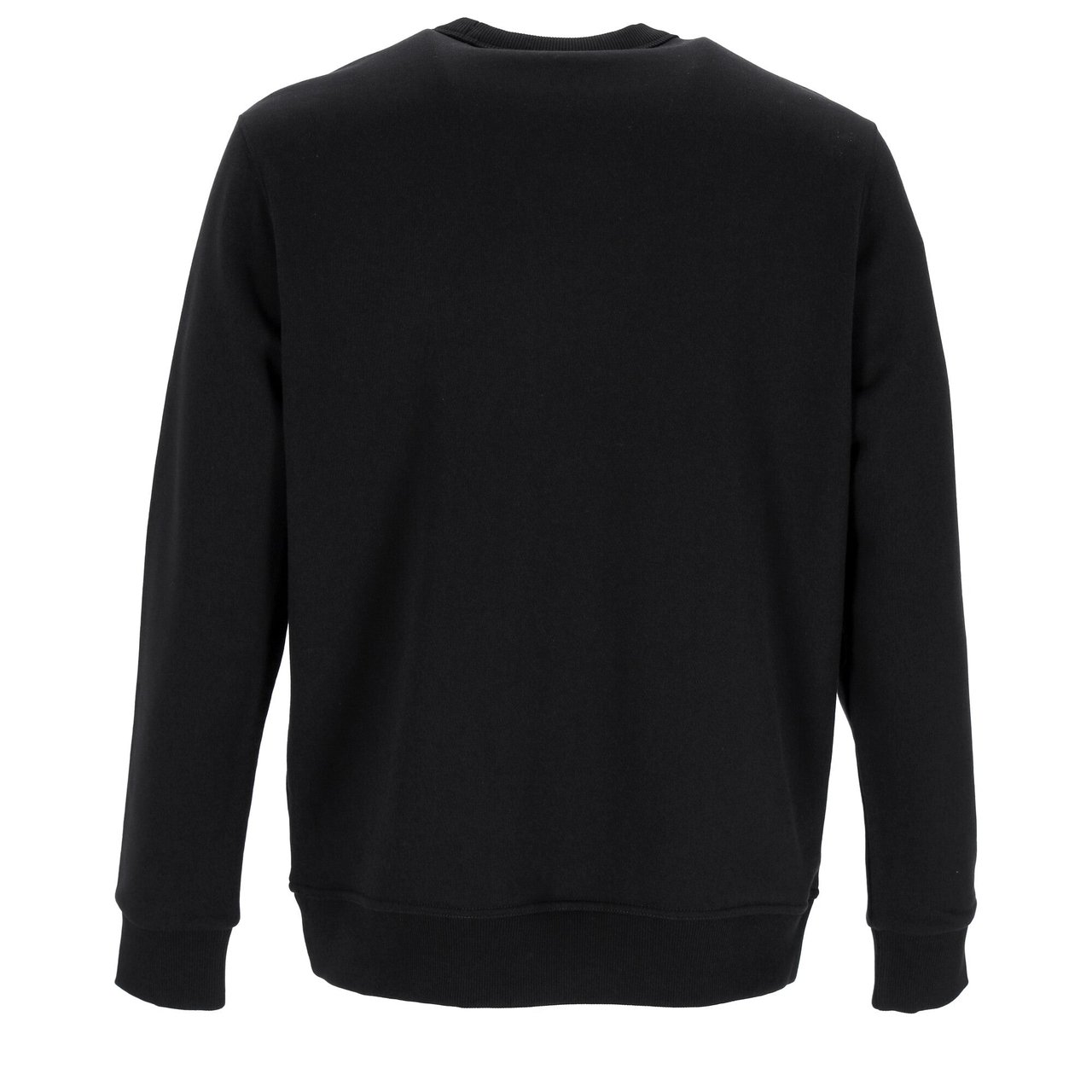 Burberry Black Sweatshirt With Bold Logo Print And Ribbed Detailing Zwart
