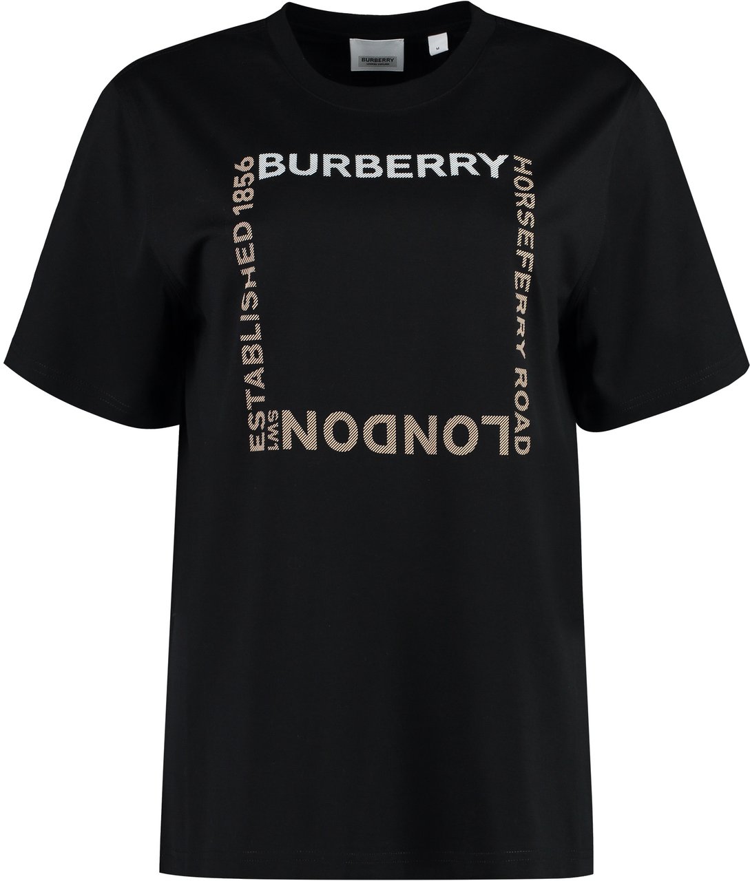 Burberry Cotton crew-neck T-shirt Zwart