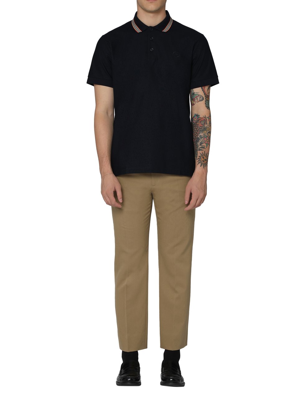 Burberry Cotton-piqué polo shirt Blauw
