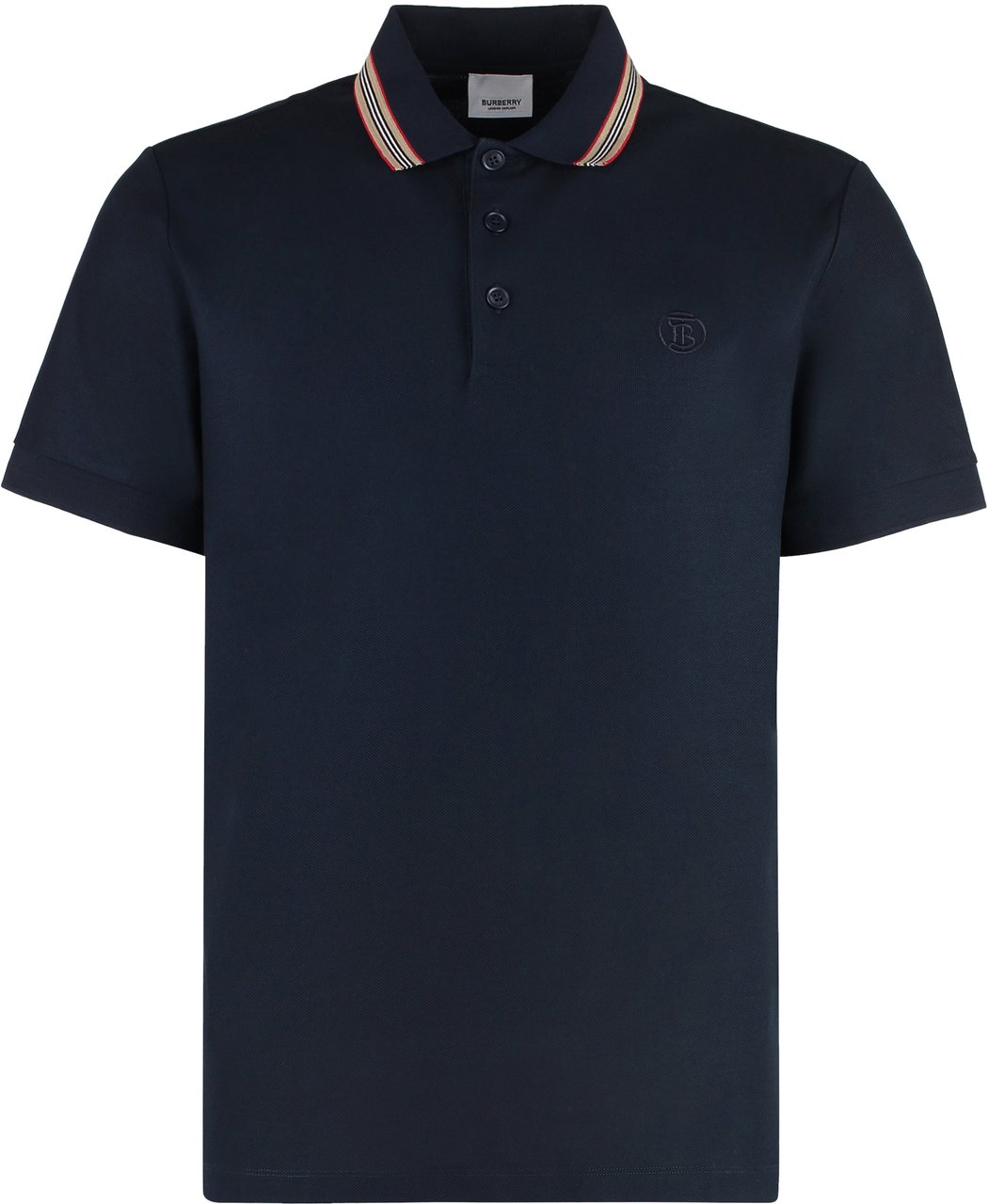 Burberry Cotton-piqué polo shirt Blauw