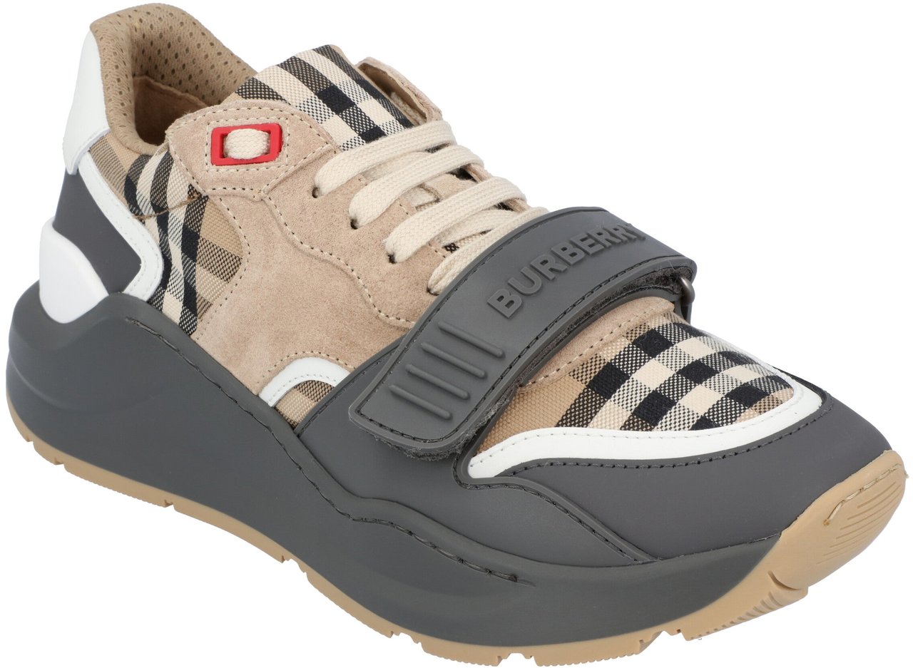 Burberry Check Arthur Sneakers Grijs
