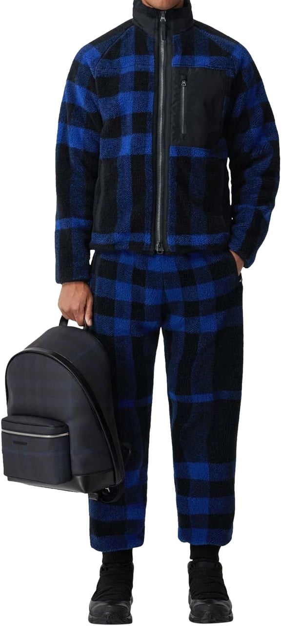 Burberry Dimitri Check Fleece Pants Blauw