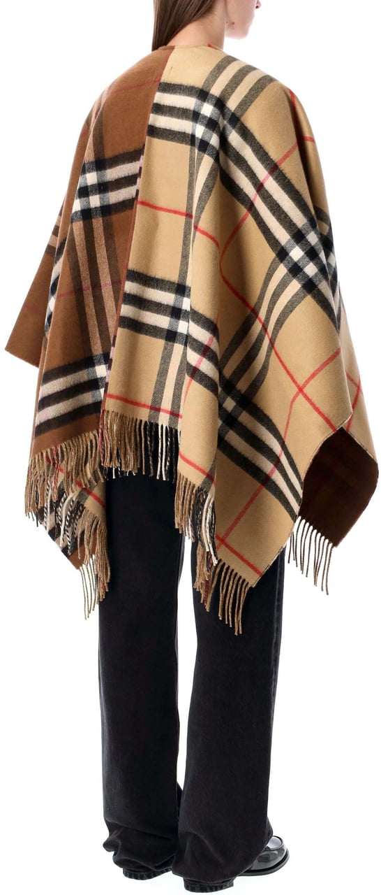 Burberry St Gnt Chk Cen Splt Cp Arc Begdrk Bir Brwn Bruin