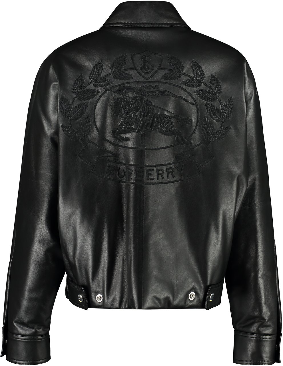 Burberry Lambskin bomber jacket Zwart