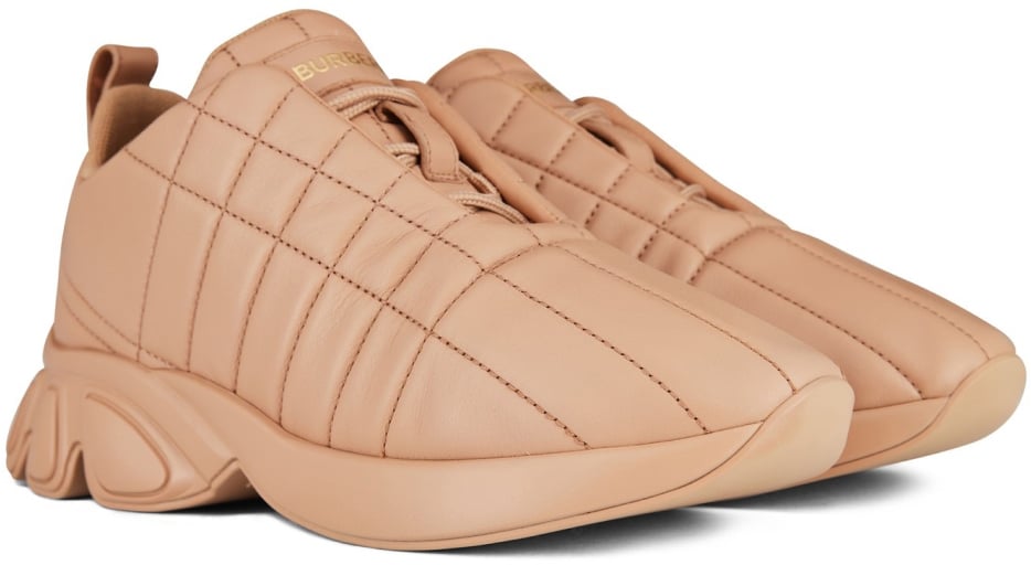 Burberry Tnr Classic Quilted Sneakers Beige