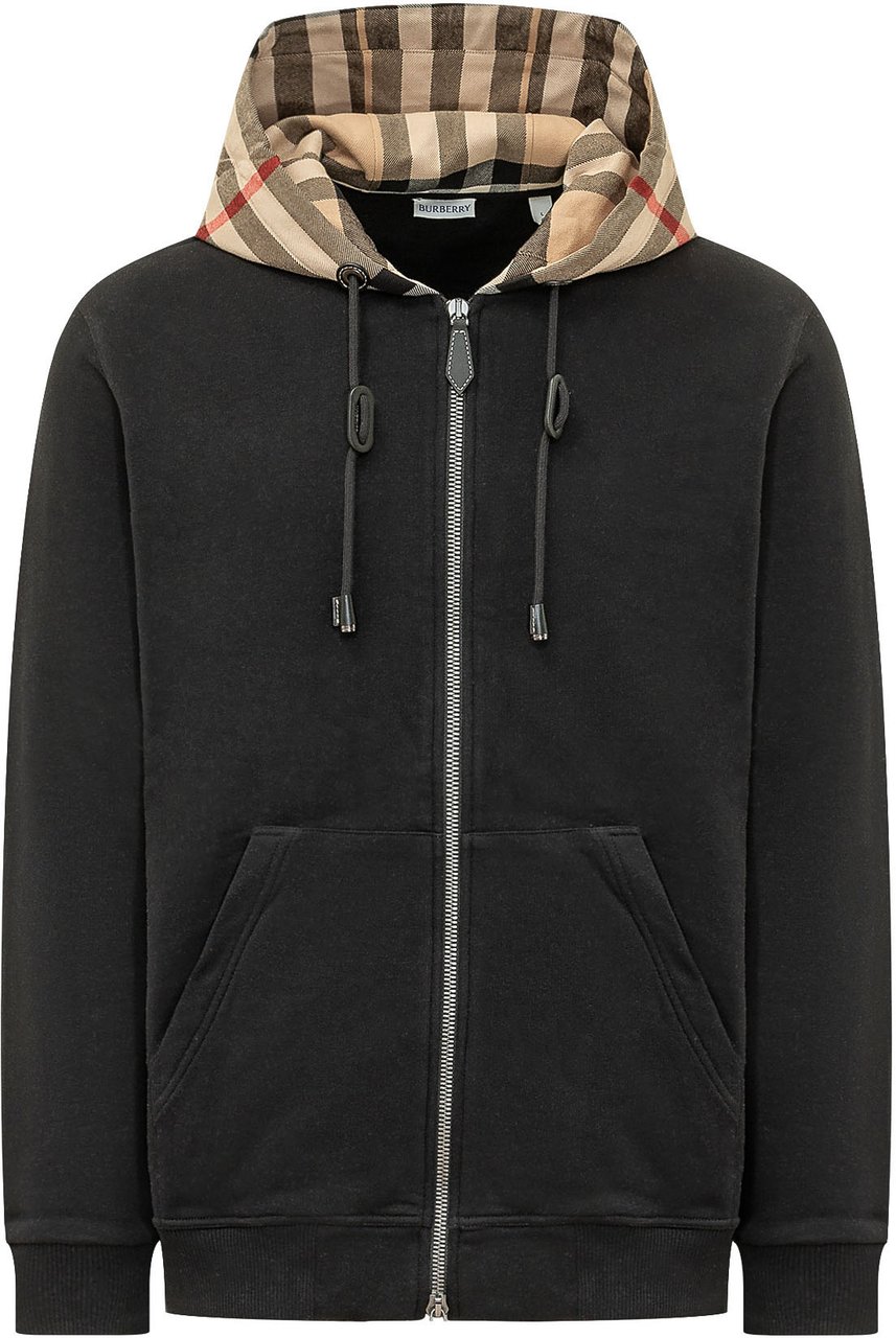 Burberry Giacca Samuel Zip con Cappuccio Zwart