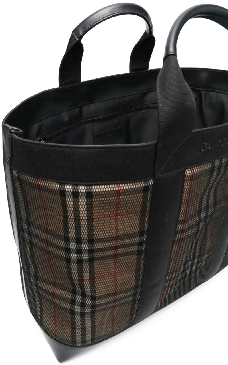 Burberry Ormond Check Tote Bag Zwart