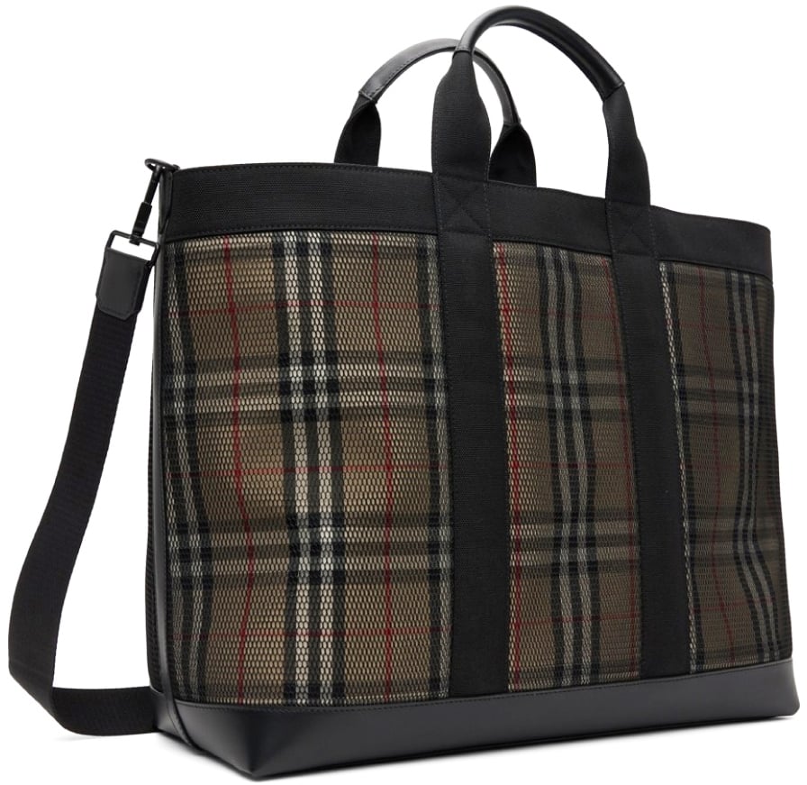 Burberry Ormond Check Tote Bag Zwart