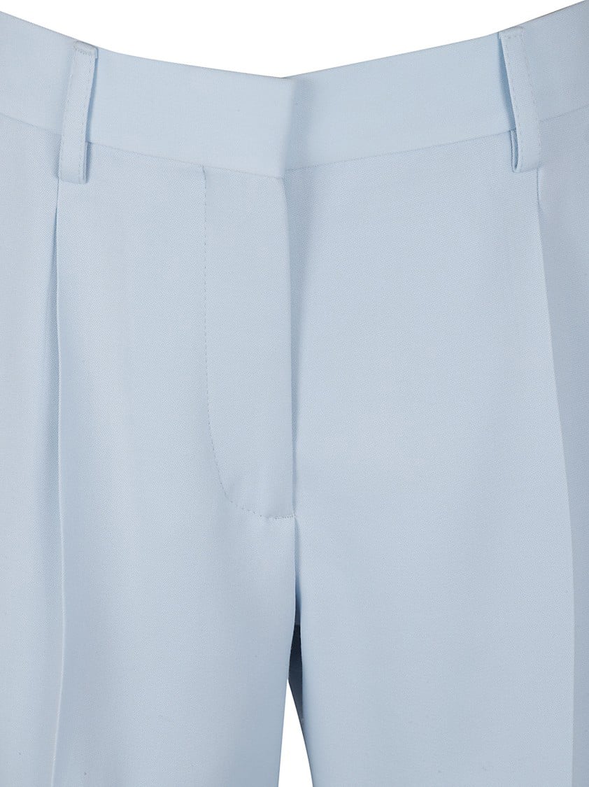 Burberry High-Waisted Tailored Shorts With Pleated Front Blauw