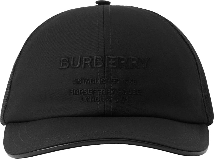 Burberry Horseferry Logo Baseball Cap Zwart