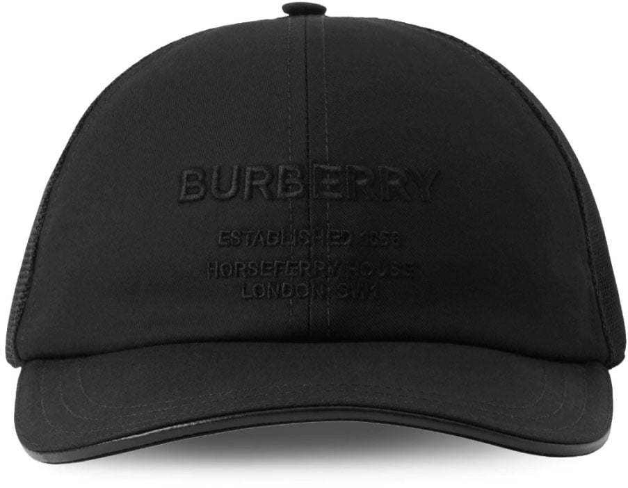 Burberry Horseferry Logo Baseball Cap Zwart