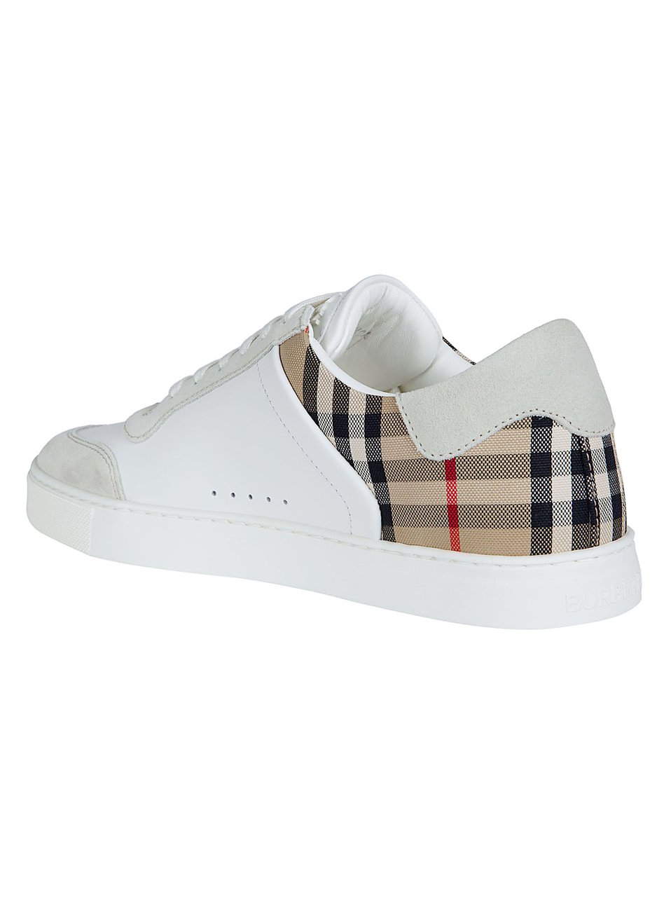 Burberry Low-Top Sneakers with Suede Accents and Check Detail Wit