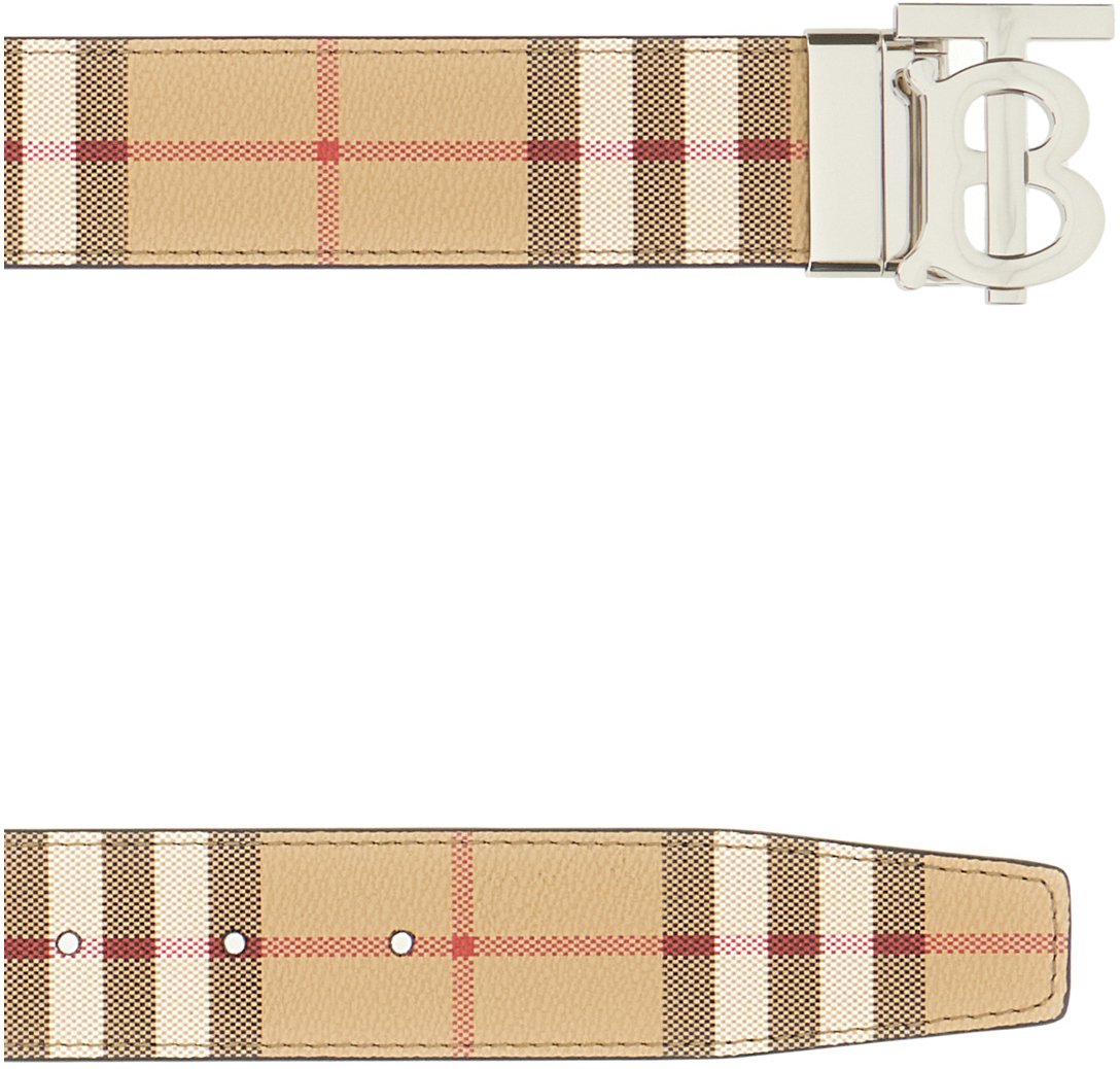 Burberry Burberry Embroidered fabric reversible belt Divers
