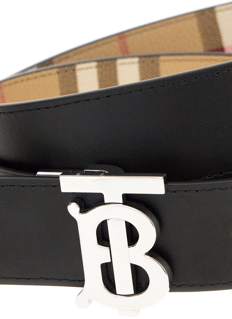 Burberry Burberry Embroidered fabric reversible belt Divers