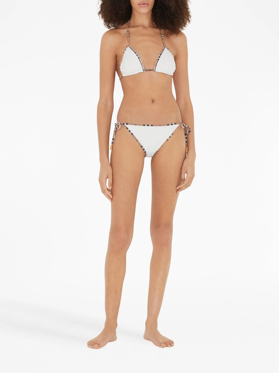 Burberry Classic Two-Piece Swimwear Set with Check-Patterned Trim Wit