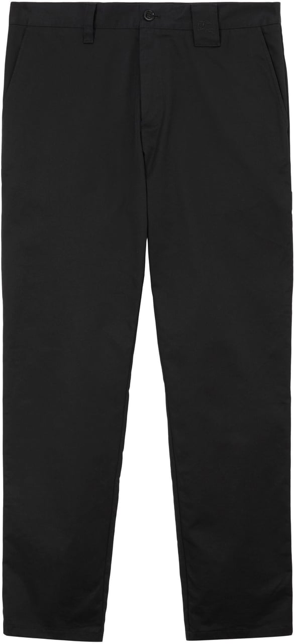 Burberry Denton Straight-Leg Black Cotton Trousers Zwart