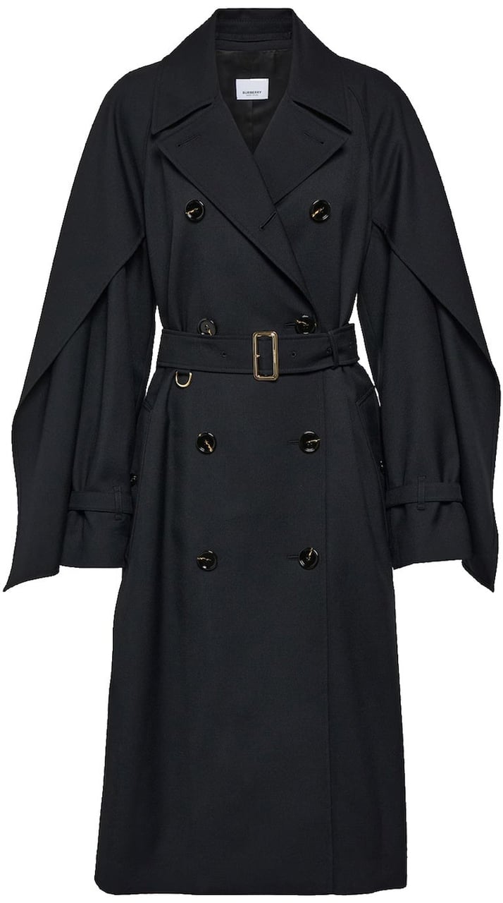 Burberry Burberry Blend Wool Trench Coat Zwart