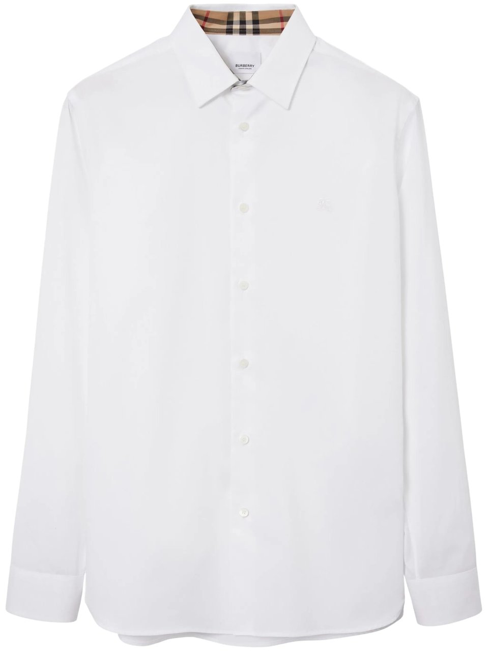 Burberry Slim Fit Cotton Stretch Shirt Wit
