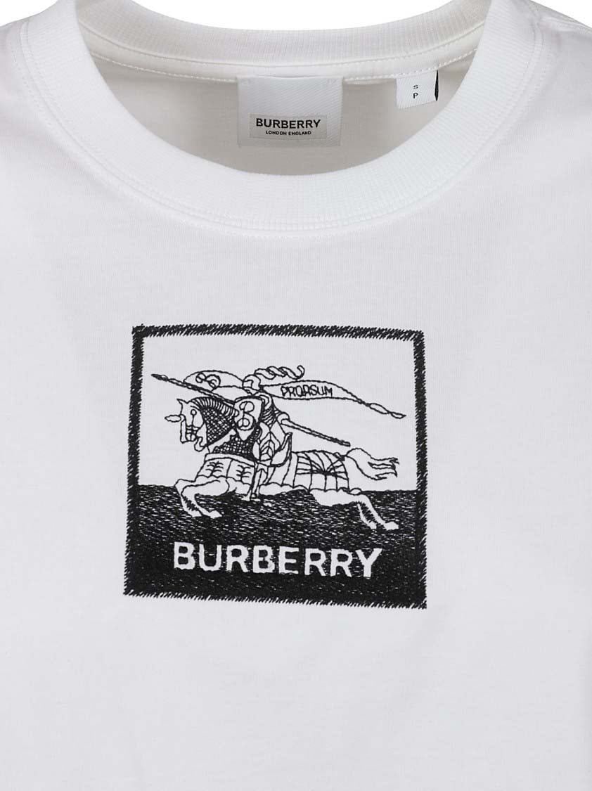 Burberry Graphic Print White T-Shirt Wit