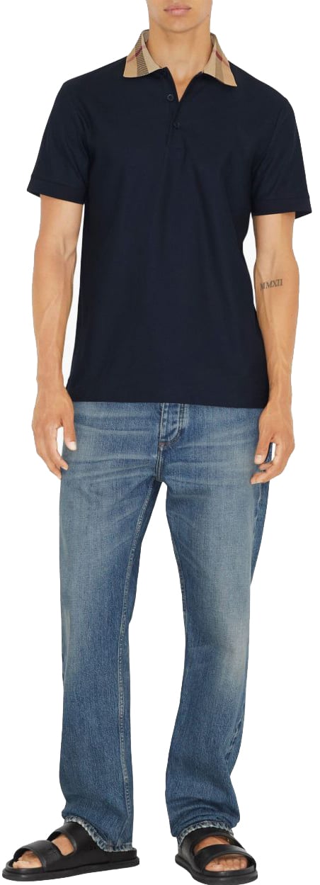 Burberry T-Shirts And Polos Blue Blauw