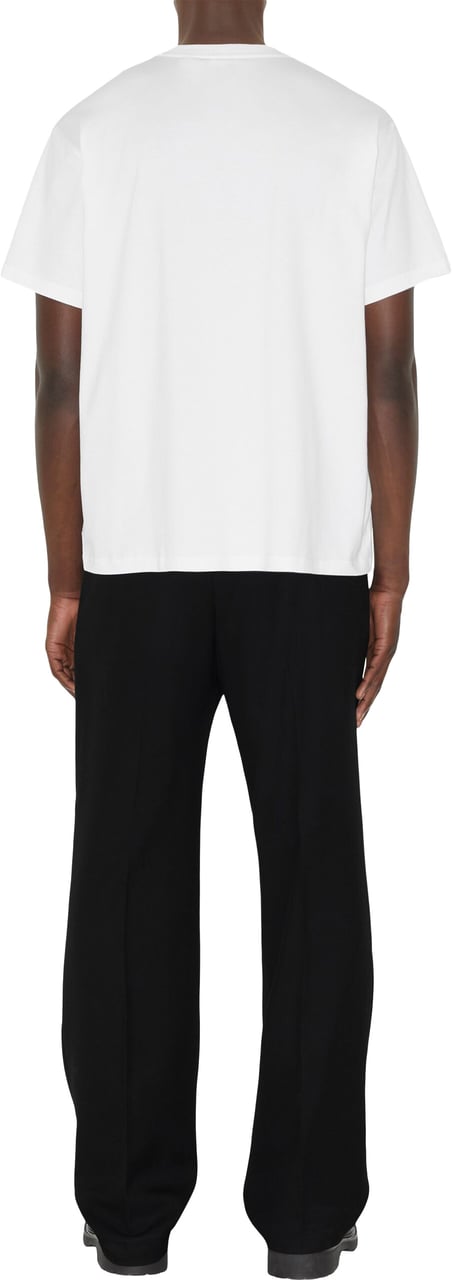 Burberry Tempah White Cotton Logo T-Shirt Wit