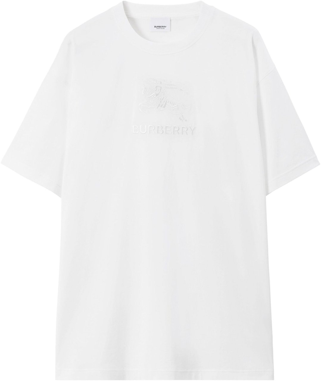 Burberry Tempah White Cotton Logo T-Shirt Wit