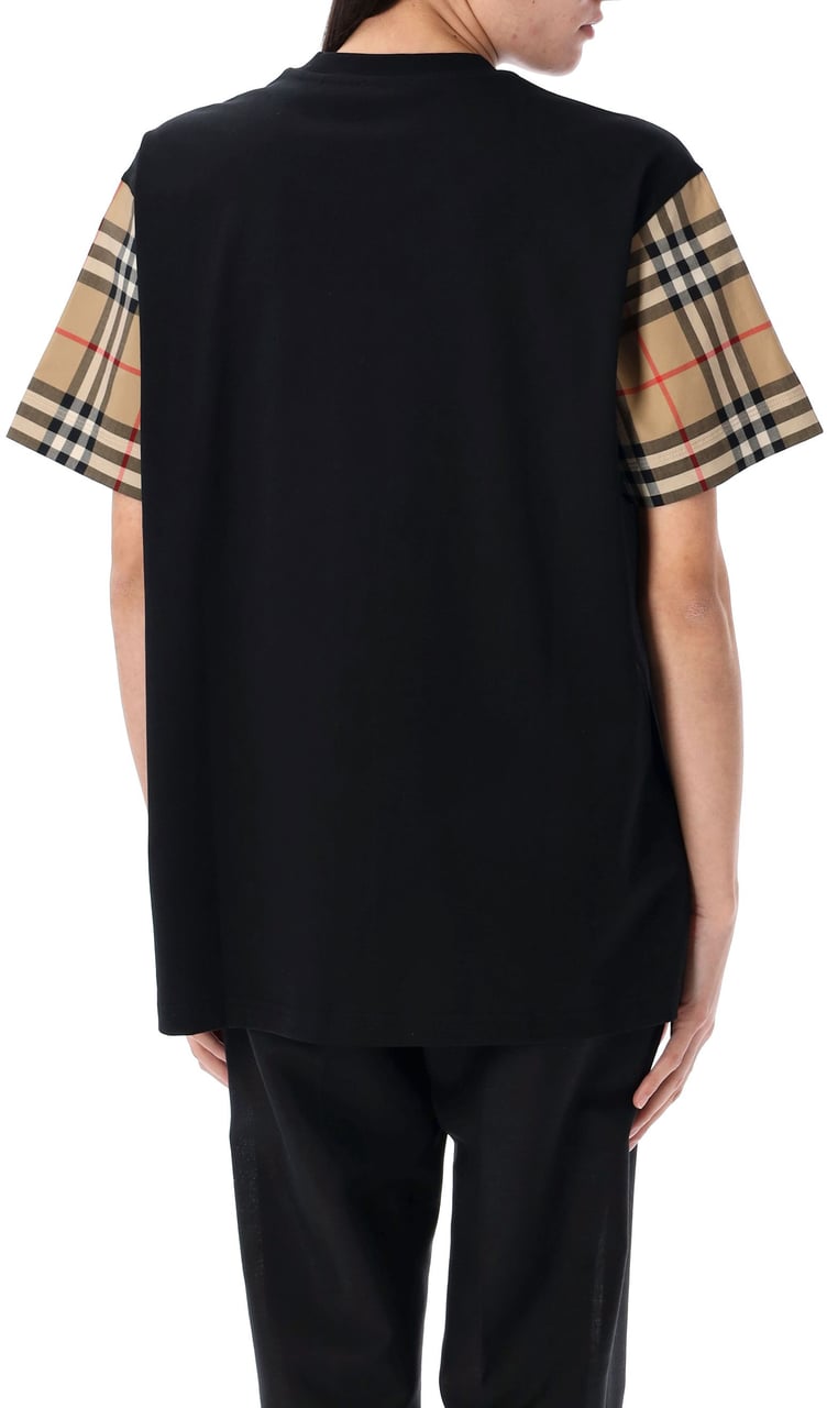 Burberry Carrick Chk Slv Org Nero Zwart