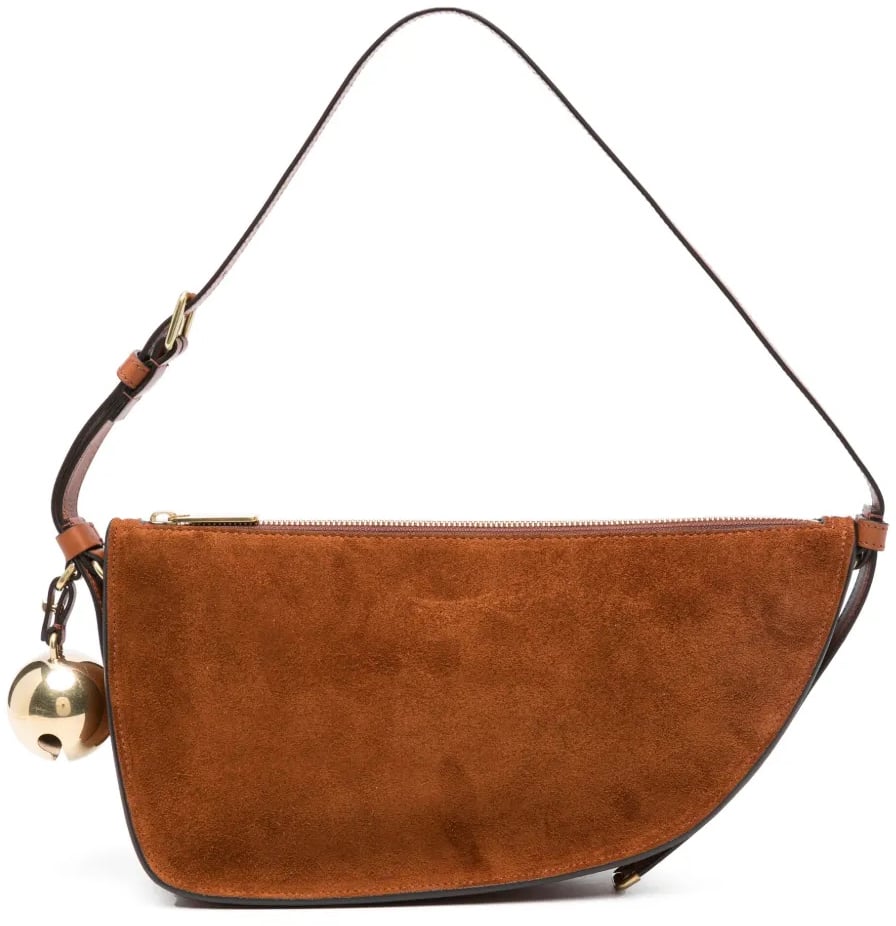 Burberry Shield Sling Charm Shoulder Bag Bruin